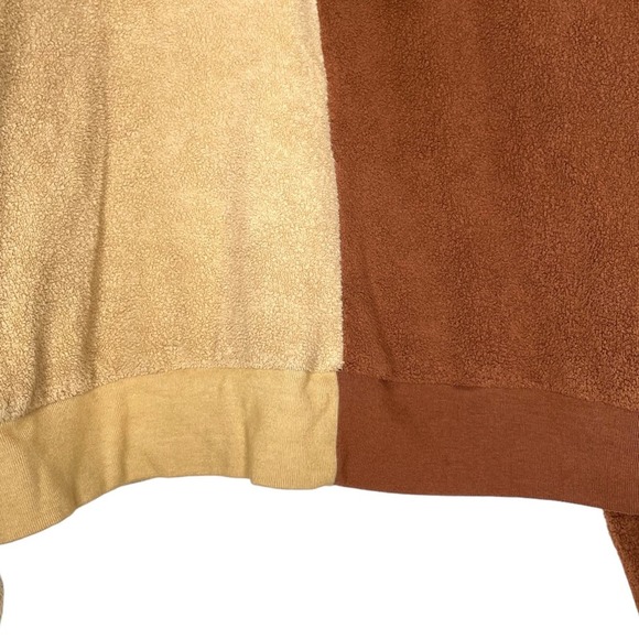 Donni Tan Brown Brushed Terry Duo Zip Up Hoodie - Small - Picture 10 of 12